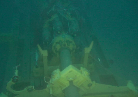 MORGRIP® 3000R Diverless Coupling activated on subsea pipeline