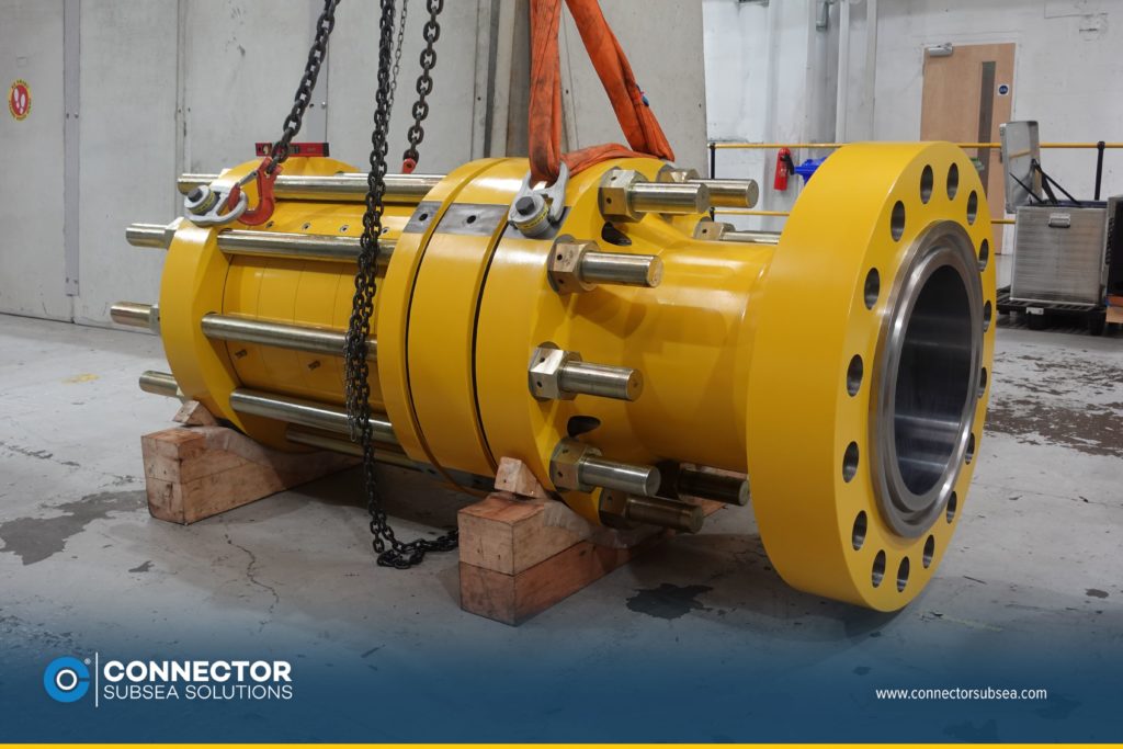 Connector Subsea Solutions MORGRIP Diver Installed Connector during testing.