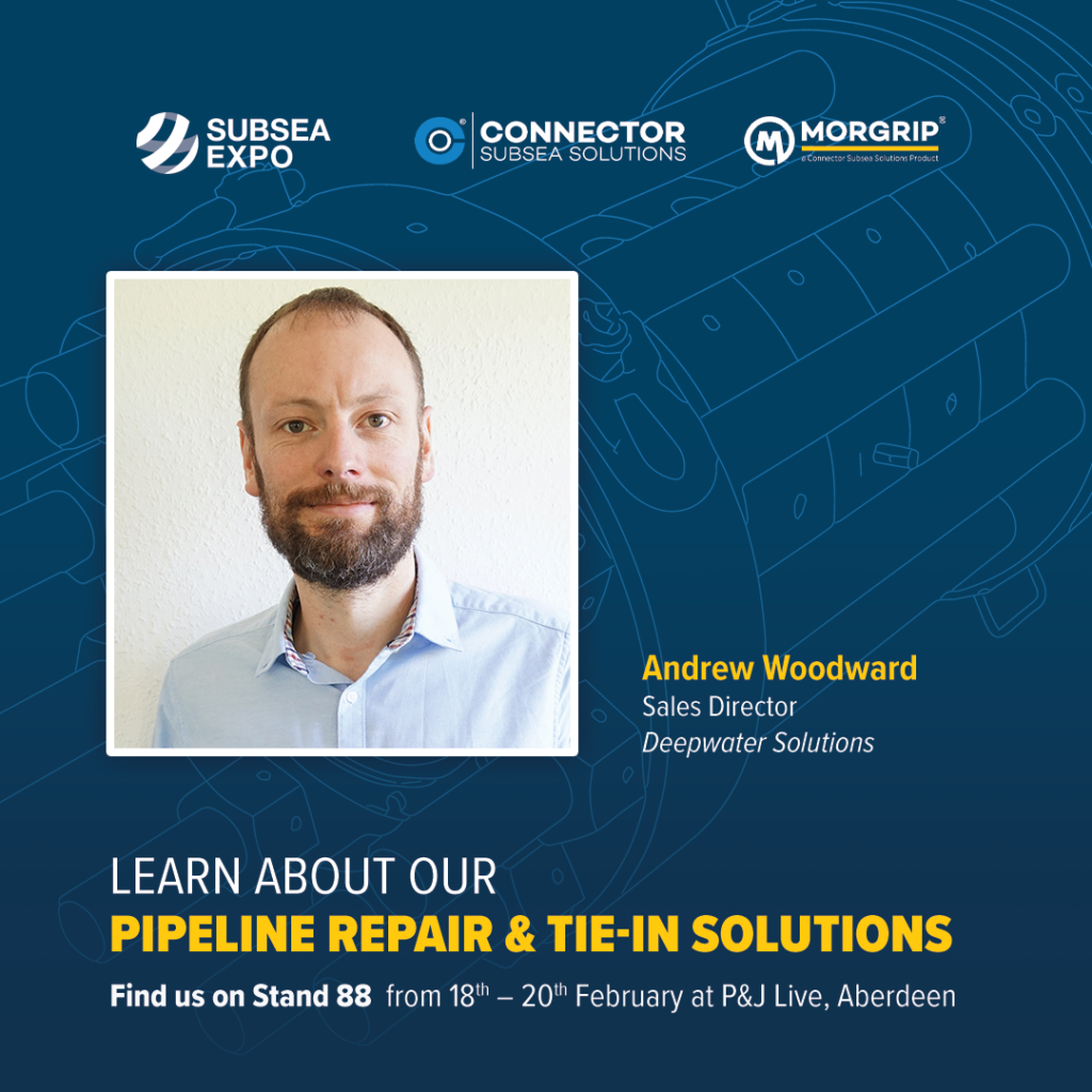 Andrew Woodward, Managing Director of Deepwater Solutions will be at the event to share about CSS Pipeline Repair and tie-in solutions
