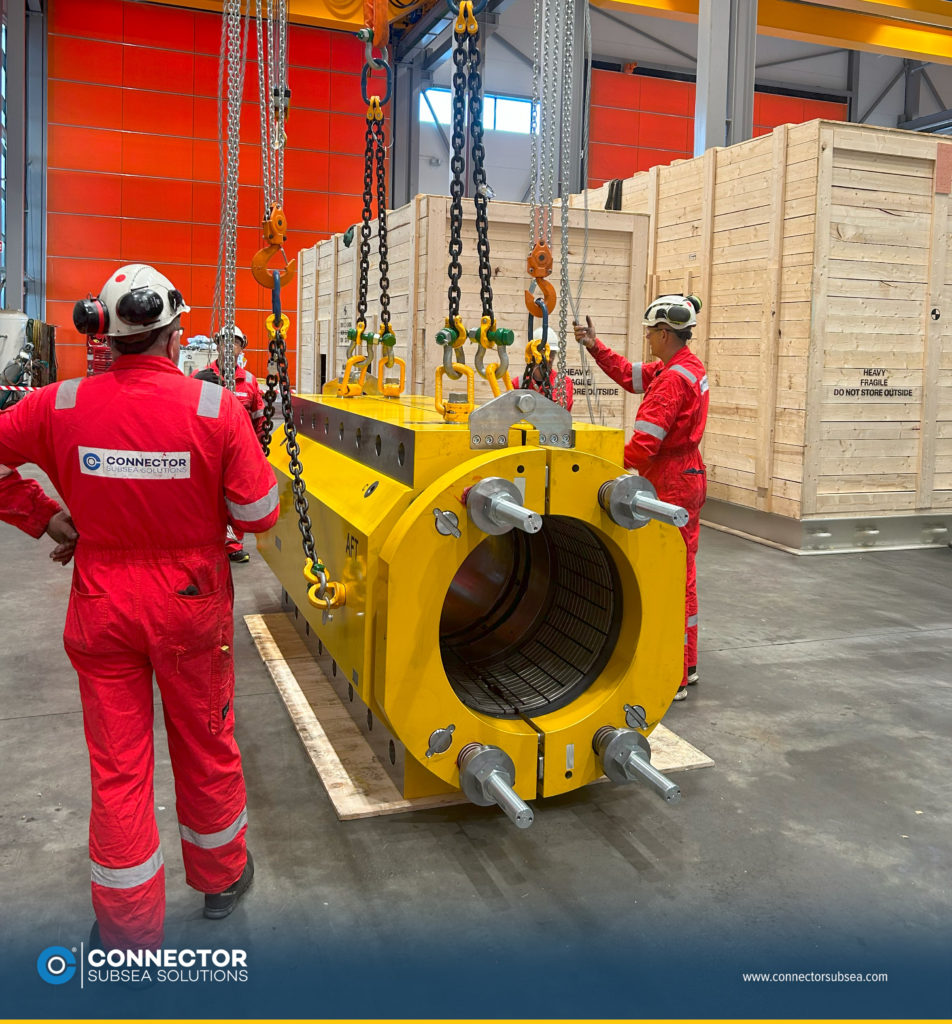 Connector Subsea Solutions (CSS) team of technicians working on the new MORGRIP clamps.