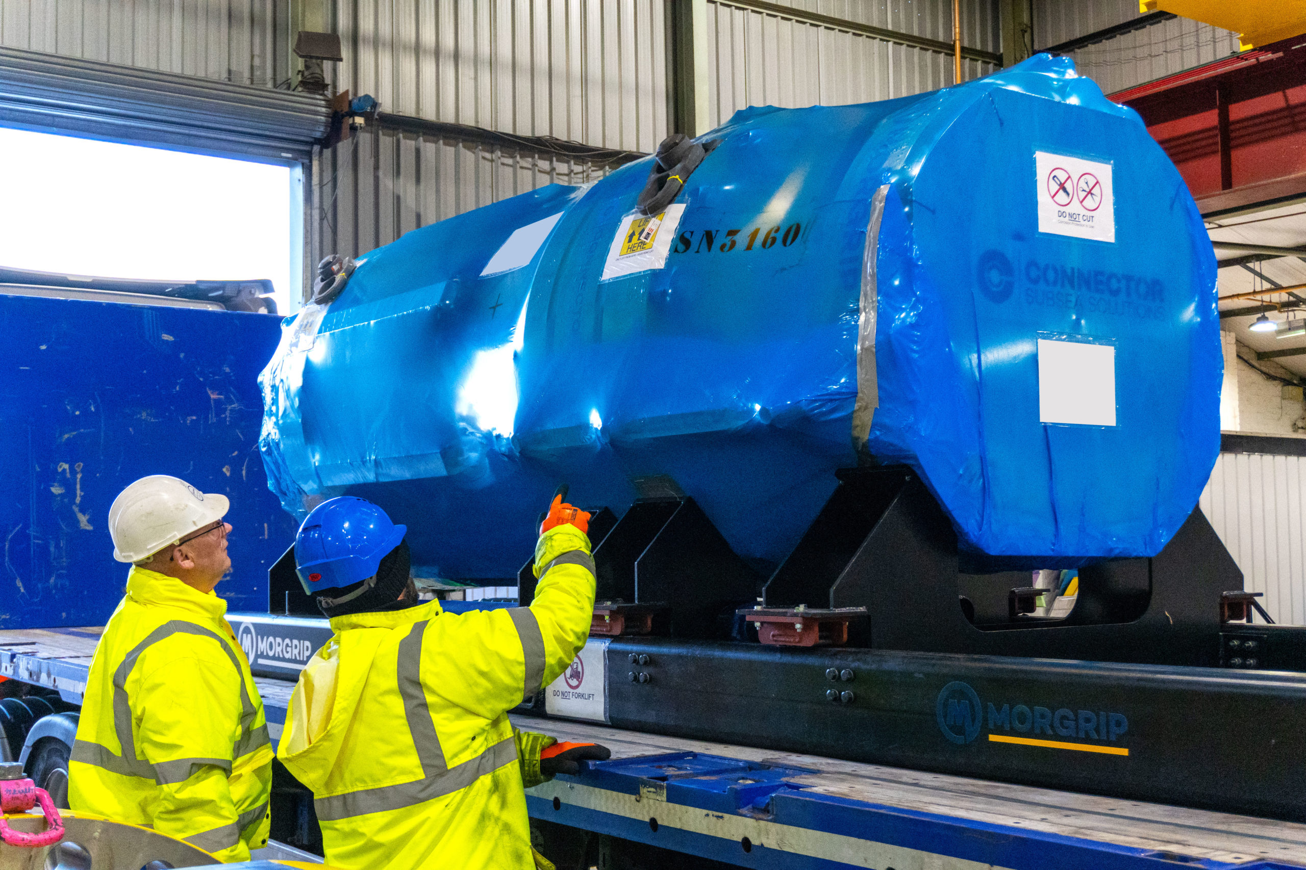 CSS completed build and testing on 1 off 32" MORGRIP® connector, with FAT concluded ahead of urgent deployment. 